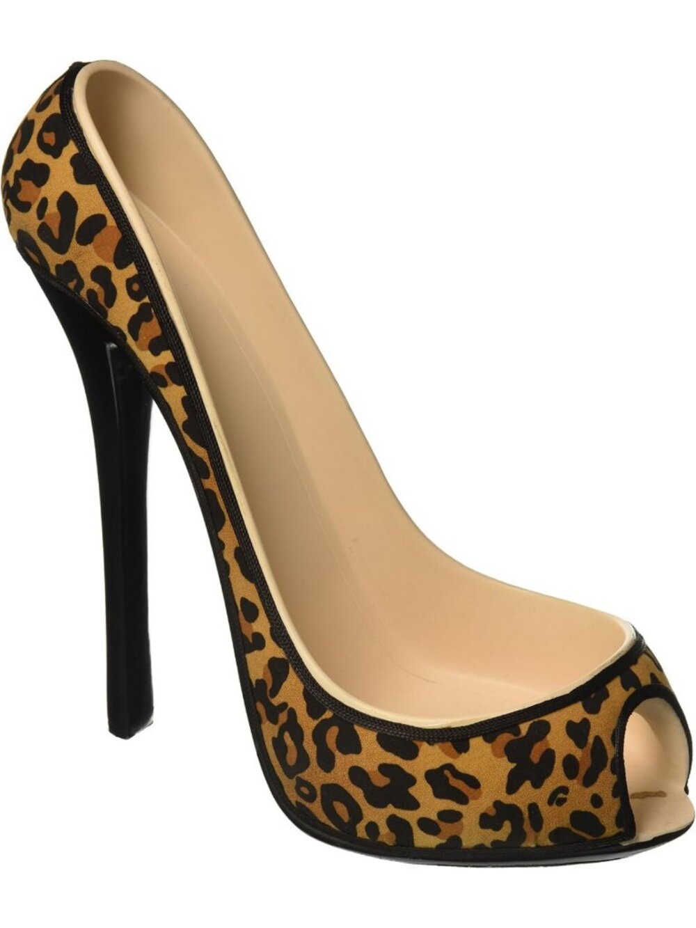Leopard Print High Heel Wine Bottle Holder - Unique Home Decor & Gift Idea